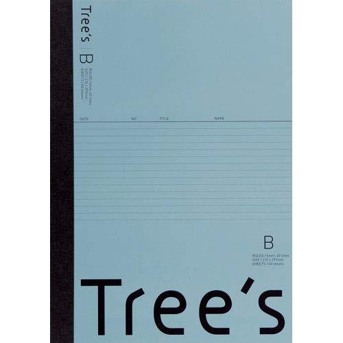 Trees A4 Ruled Paper, 40 Sheets, Blue Gray