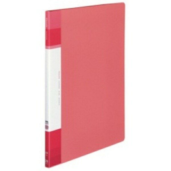 KOKUYO Clear Book (Glassele) Fixed Type with Back Pocket A4 Vertical 20 Pockets Coral Pink LAR-GLB20P 1 Book
