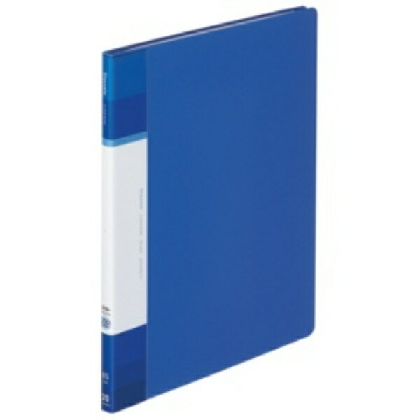 KOKUYO Clear Book Glassele Fixed Type with Back Pocket B5 Vertical 20 Pockets Blue Ra-GLB21B