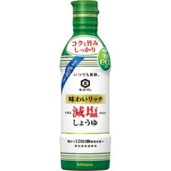 Kikkoman Always Fresh Rich Taste Reduced-Sodium Soy Sauce 450ml