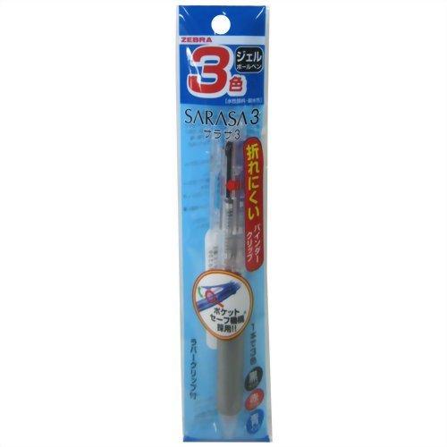 Zebra 3-Color Ballpoint Pen Sarasa 3 0.5mm Transparent 1-Pack P-J3J2-C