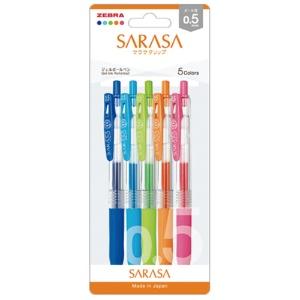 Zebra Gel Ballpoint Pen Sarasa Clip 0.5mm 5-Color Set N JJ15-5C-N