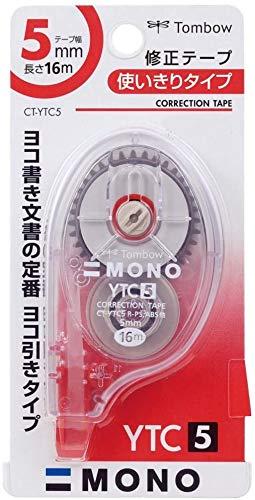Tombow Pencil Correction Tape 5mm MONO YTC (Easy-to-Erase Side-Pull Type) Disposable Type 16m CT-YTC5