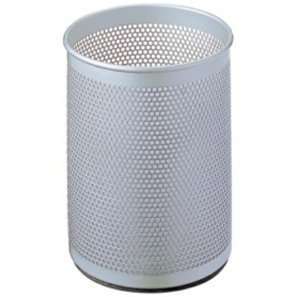 Nakabayashi Punching Metal Pen Stand (Pen Holder) Round Silver Metallic PS-M1SM