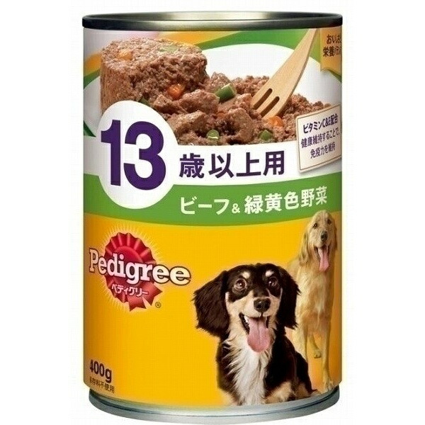Pedigree for Dogs 13+ Years Old Beef & Green and Yellow Vegetables 400g