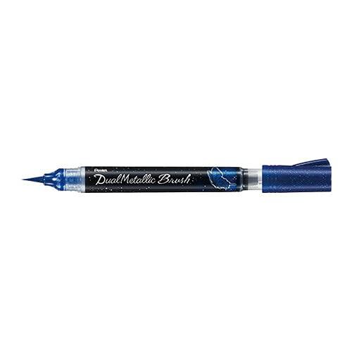 Pentel Dual Metallic Brush Blue + Metallic Green XGFH-DC