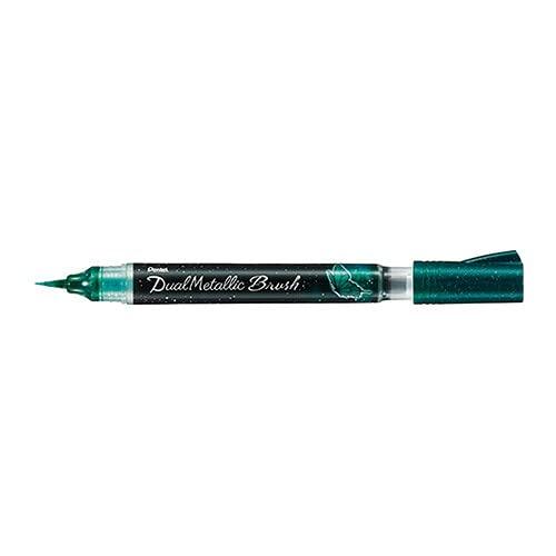 Pentel Dual Metallic Brush Green + Metallic Blue XGFH-DD