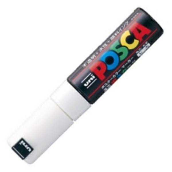 Mitsubishi Pencil uni Water-Based Pigment Marker POSCA Bold Square Tip White PC8K.1
