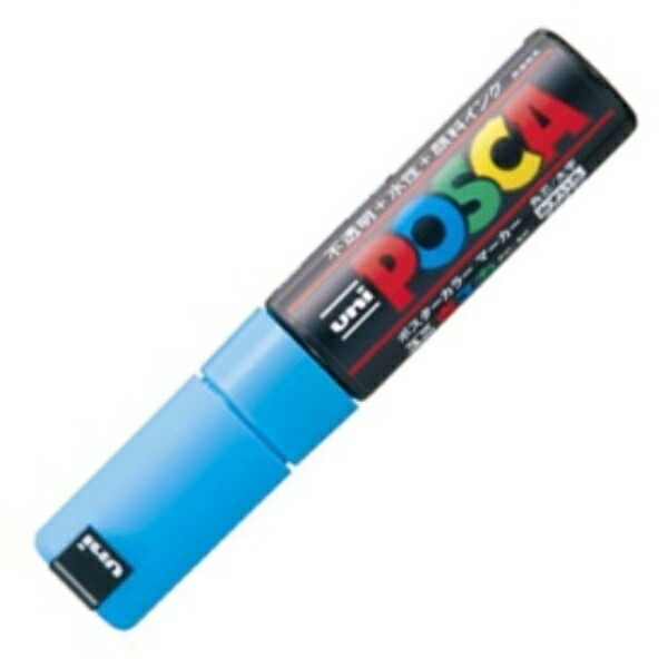 Mitsubishi Pencil uni Water-Based Pigment Marker POSCA Bold Square Tip Light Blue PC8K.8