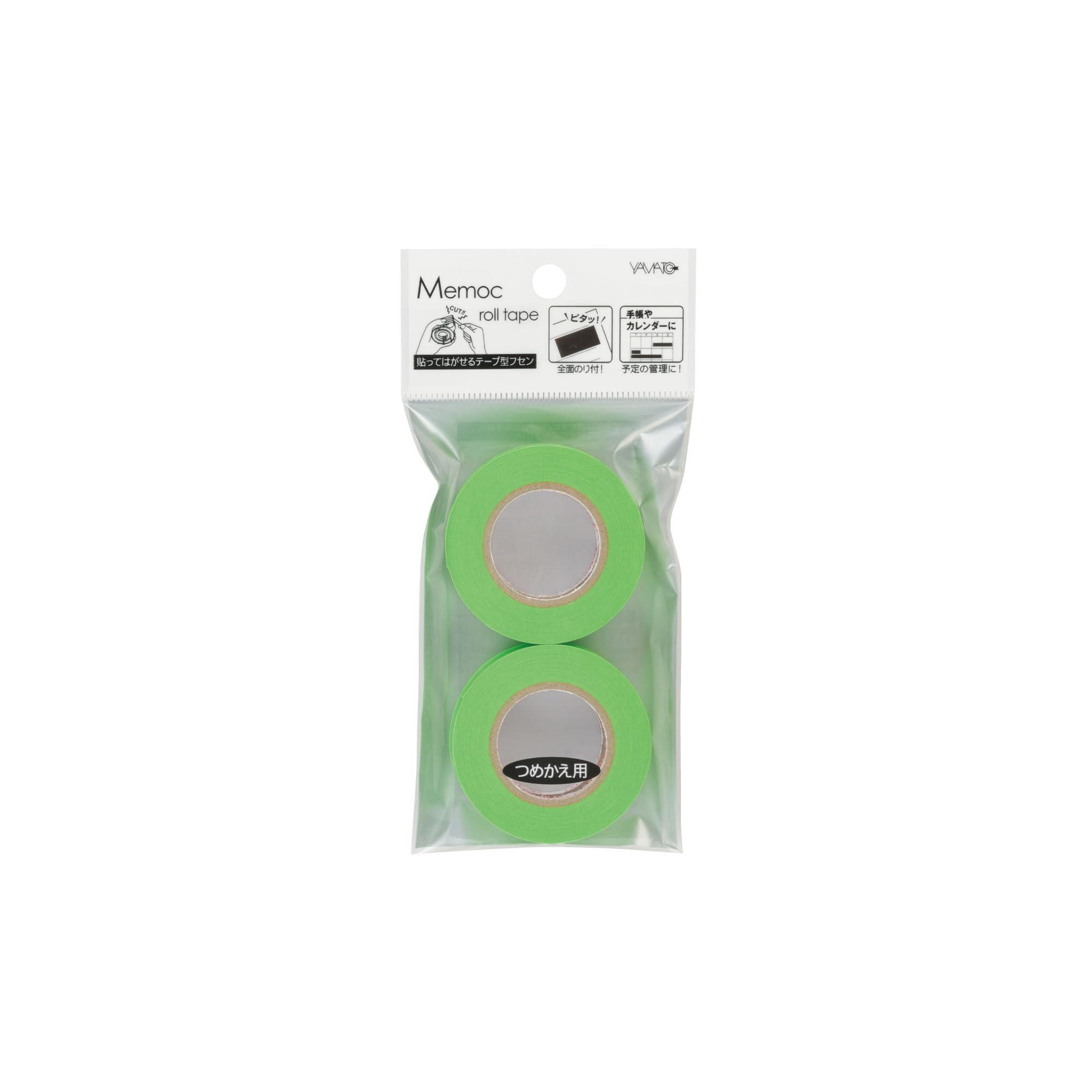 Yamato Roll Sticky Notes Refill Tape 7mm Width 4 Rolls Lime RK-7H-LI