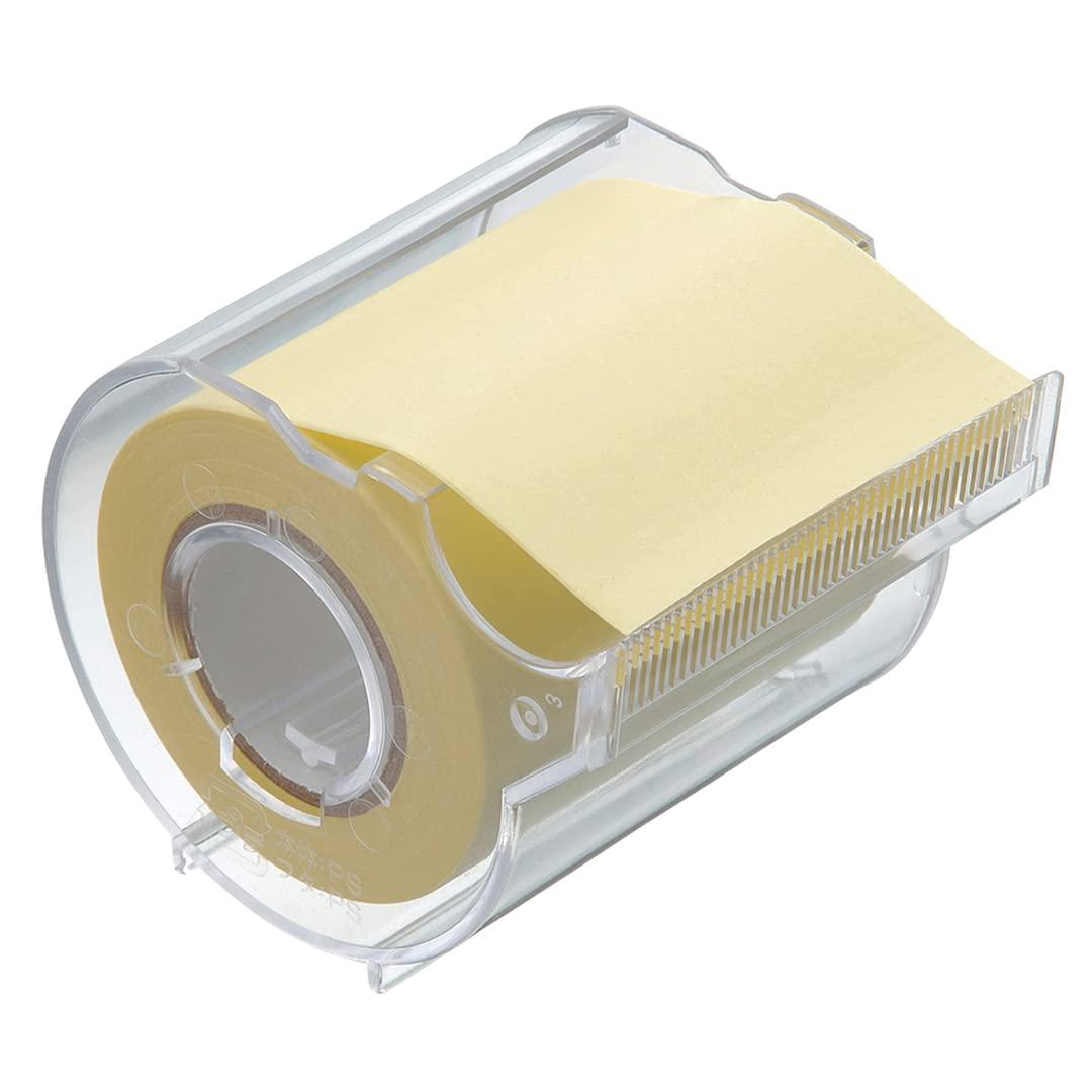 Yamato Memo Tape Roll with Cutter, Recycled Paper, Yellow, 50mm x 10m NOR-50CH-1