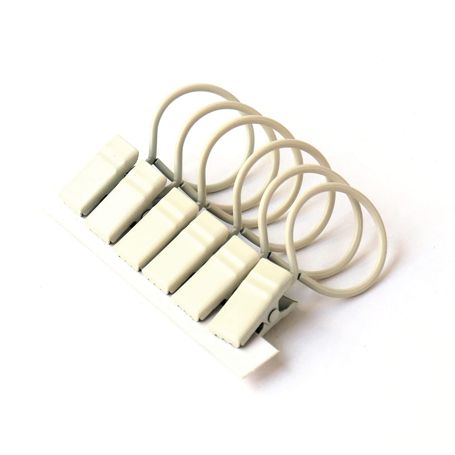 Fullness Ring Clip for Poles, White, 6-Pack SC-E3284