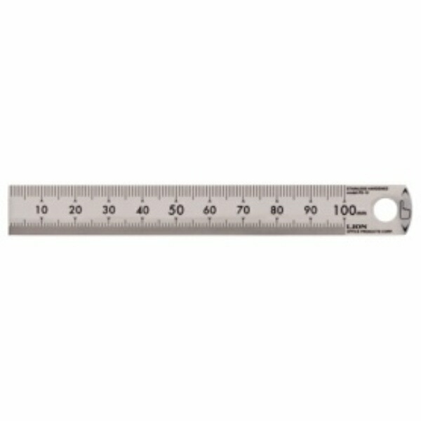 Lion Office Supplies Stainless Steel Ruler 100mm PS-10