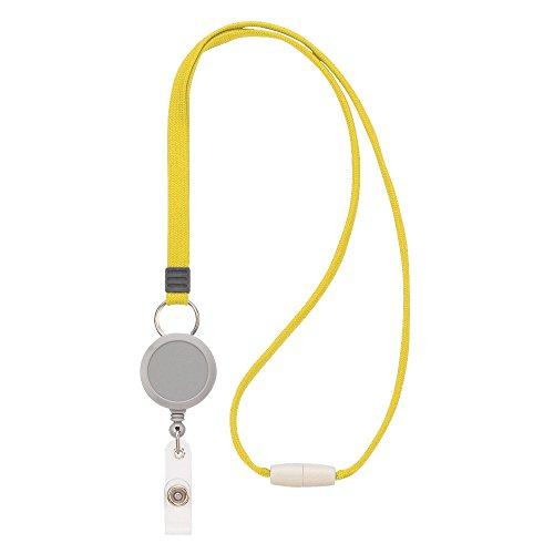 Lion Office Supplies Name Tag Strap 80cm N-5P-Y Yellow with Reel