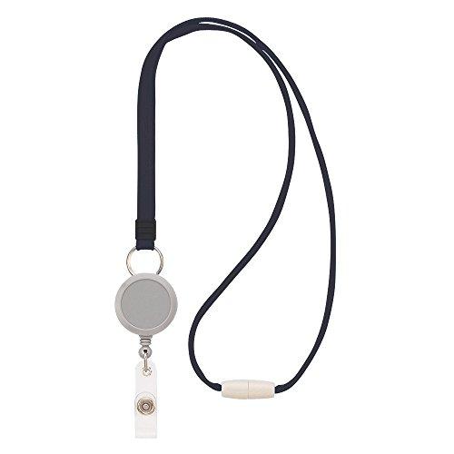 Lion Office Supplies Name Tag Strap 80cm N-5P-BK Black with Reel