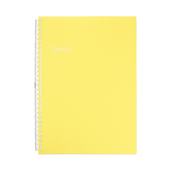 Lihit Lab. Pastello Twist Notebook 5 Yellow Semi-B5 Vertical Type (S-Type) 29-Hole N-1908-5