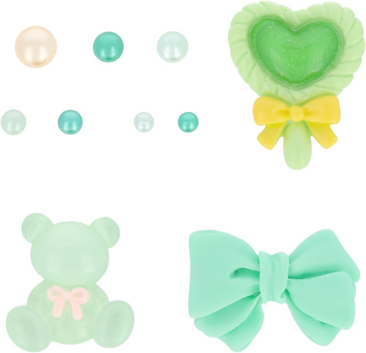 KIYOHARA Sweets Deco Deco Parts Mix M Parts 3 pcs Color Pearl 7 pcs G Green DW-02