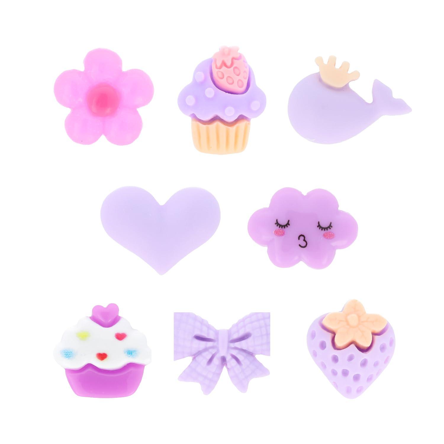 KIYOHARA Sweets Deco Deco Parts Mix S Parts 8-Piece Set PU Purple DW-03