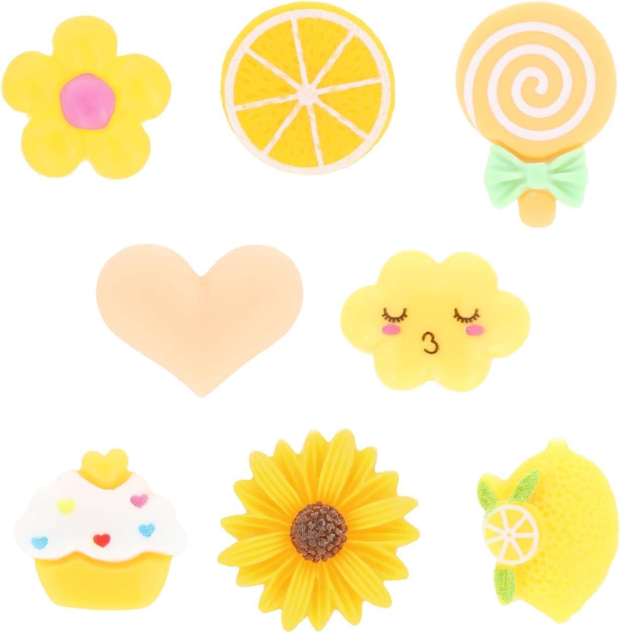 KIYOHARA Sweets Deco Deco Parts Mix S Parts 8-Piece Set Y Yellow DW-03