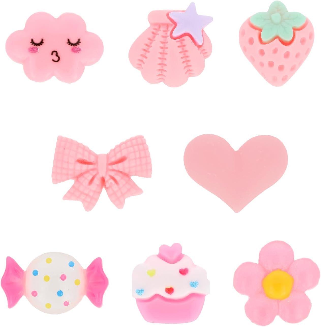 KIYOHARA Sweets Deco Deco Parts Mix S Parts 8-Piece Set P Pink DW-03