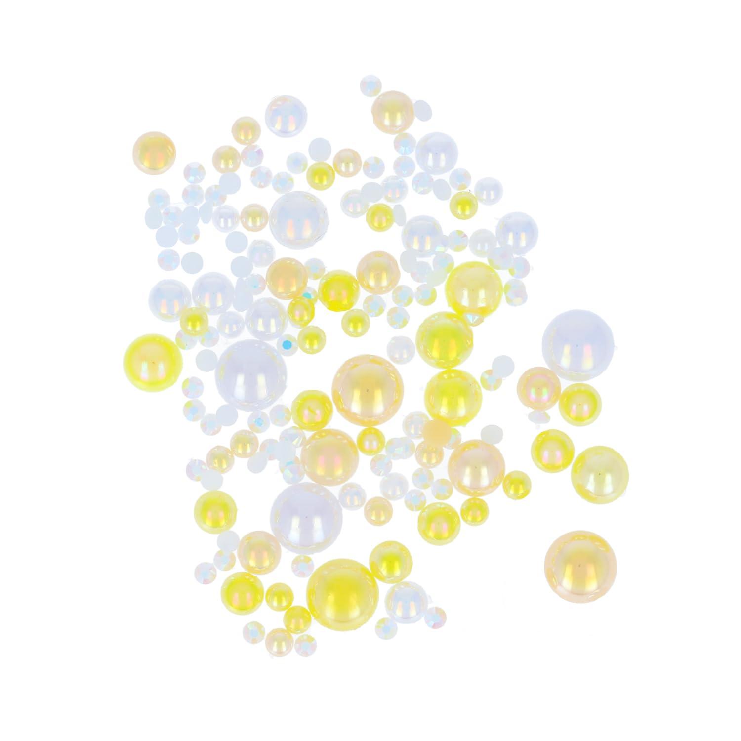 KIYOHARA Sweets Deco Pearl & Rhinestone Mix 7g Y Yellow DW-09