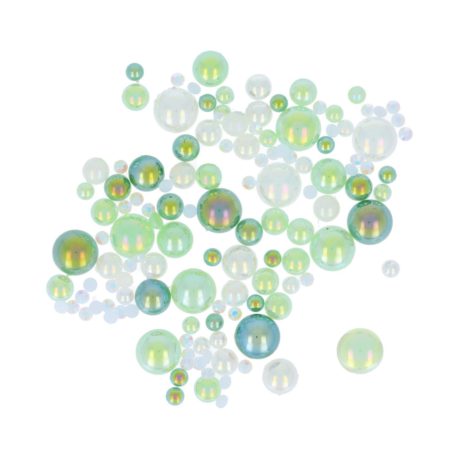 KIYOHARA Sweets Deco Pearl & Rhinestone Mix 7g G Green DW-09