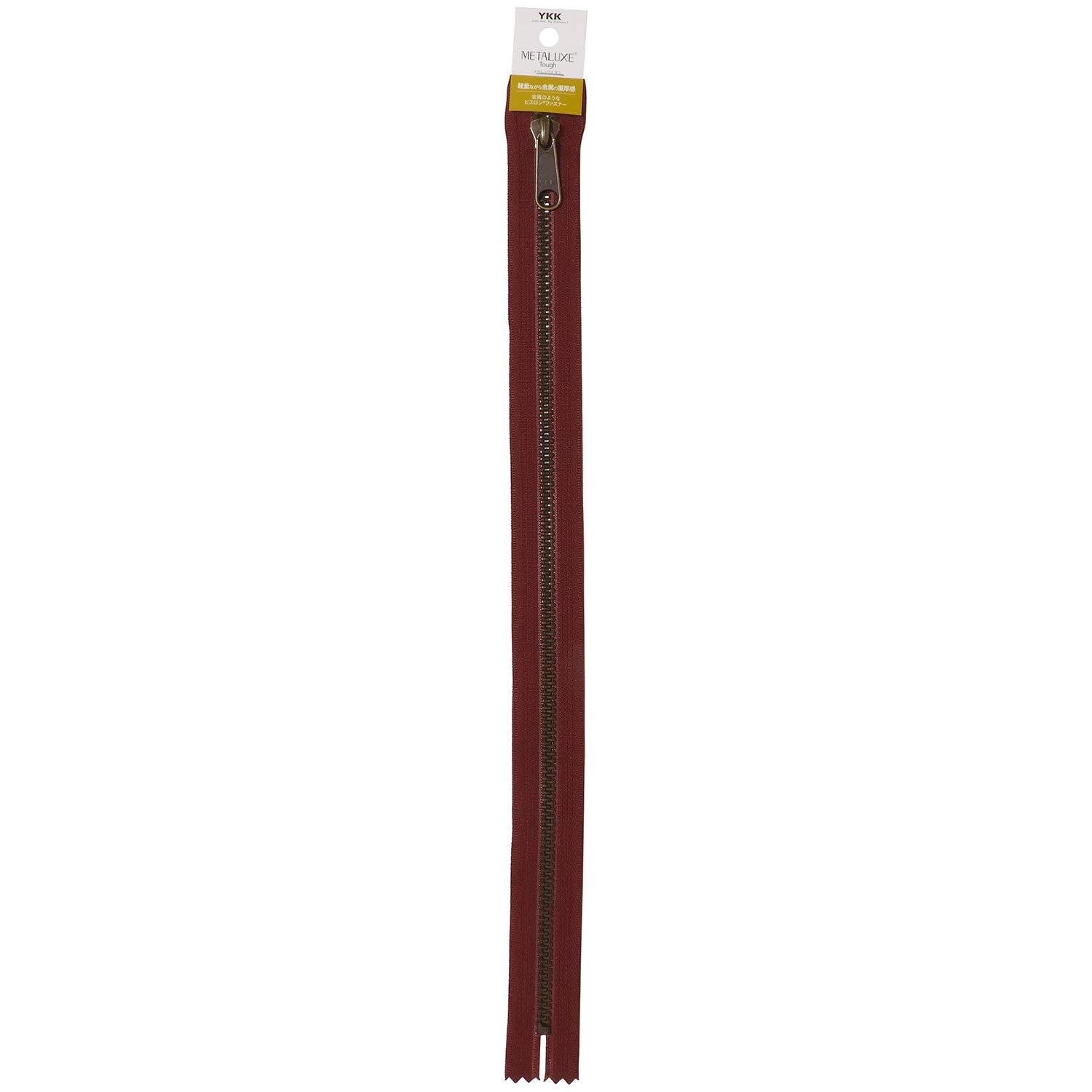 YKK METALUCK STAFF Zipper Antique Gold 40cm Stop #527 Engine Red 5VMTAG-40BL