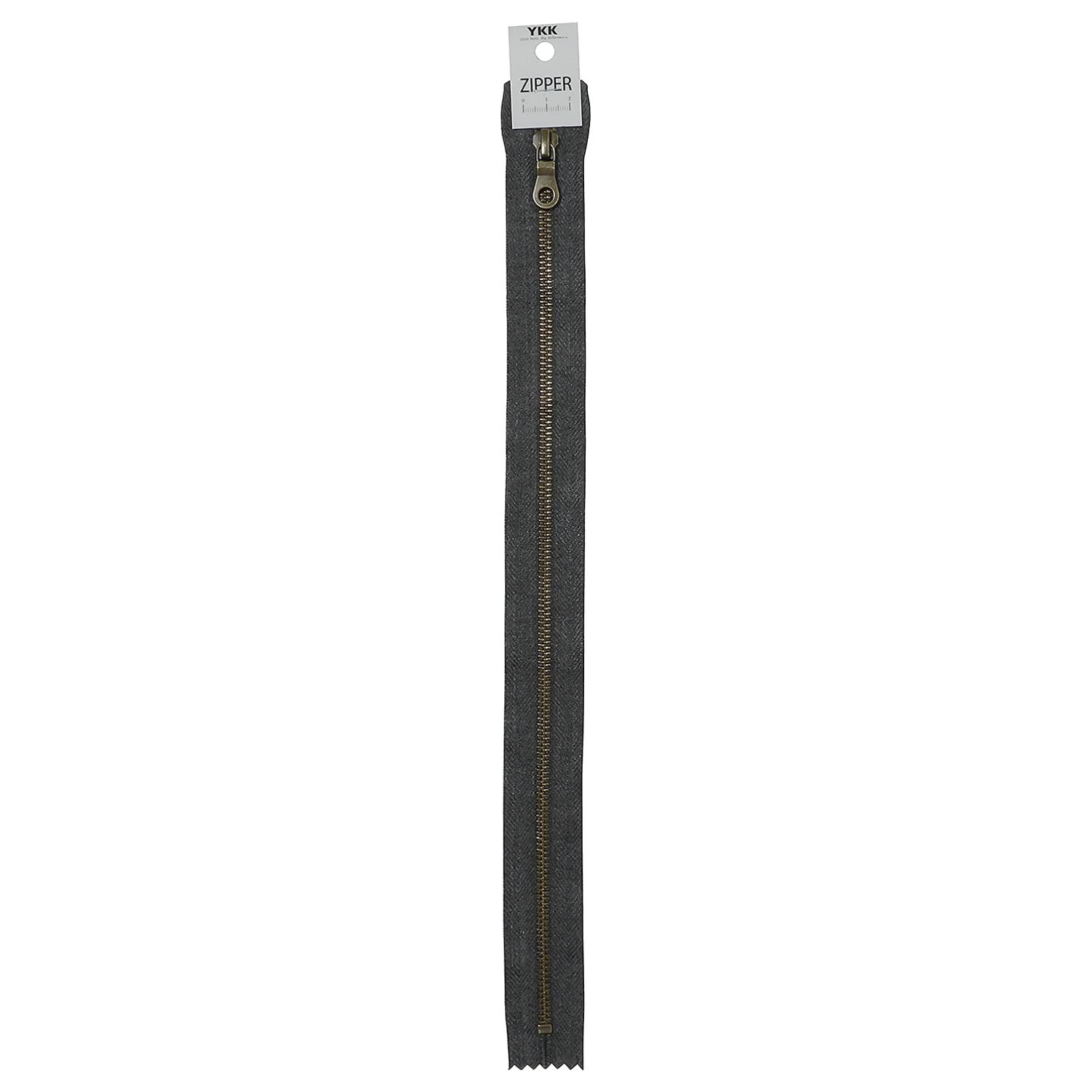 YKK Marble Tape Zipper, Length 40cm, Stopper #W580, Dark Gray, 5MTGKB-40BL