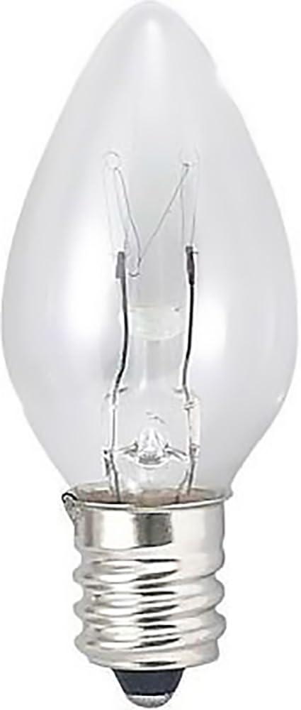 YAZAWA CORPORATION Candle Bulb 5W Clear E12 25×52mm 1CCC2P