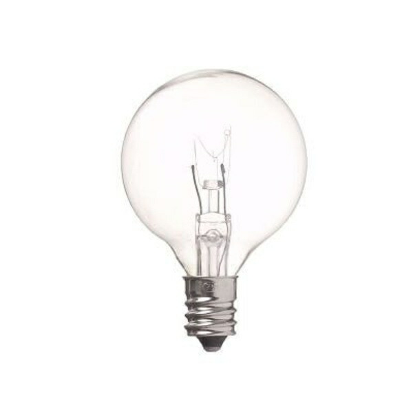 YAZAWA Baby Ball Bulb G40 E12 25W Clear G401225C YAZAWA