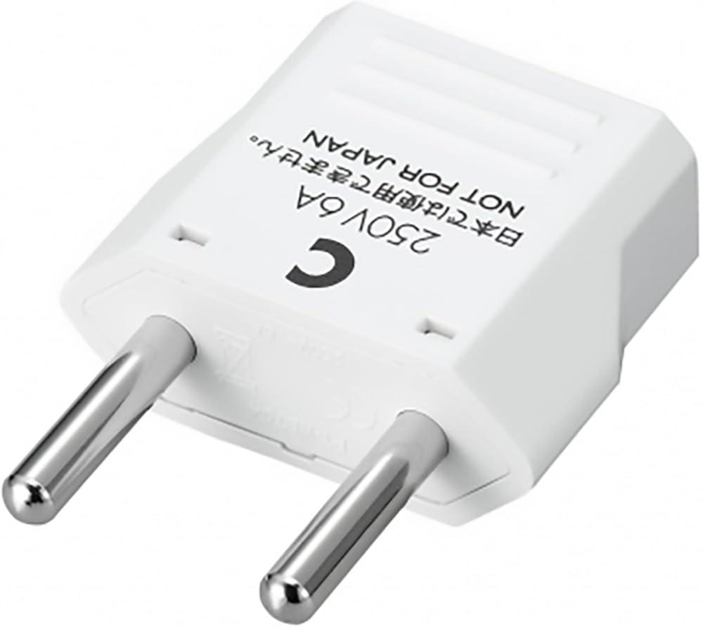 YAZAWA CORPORATION Overseas Use Only Converter Plug Type C White KP3