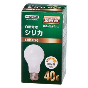 YAZAWA CORPORATION Dimmable Long-Life Silica Bulb 40W Equivalent 485 Lumens LW100V40WWL