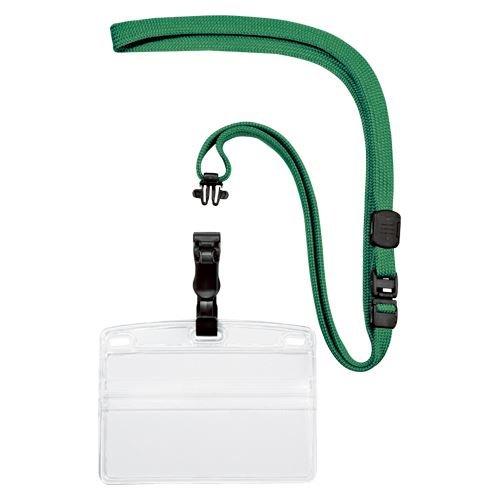 Open Industry Hanging Name Tag, Detachable, Business Card Size, Green NL-5P-GN