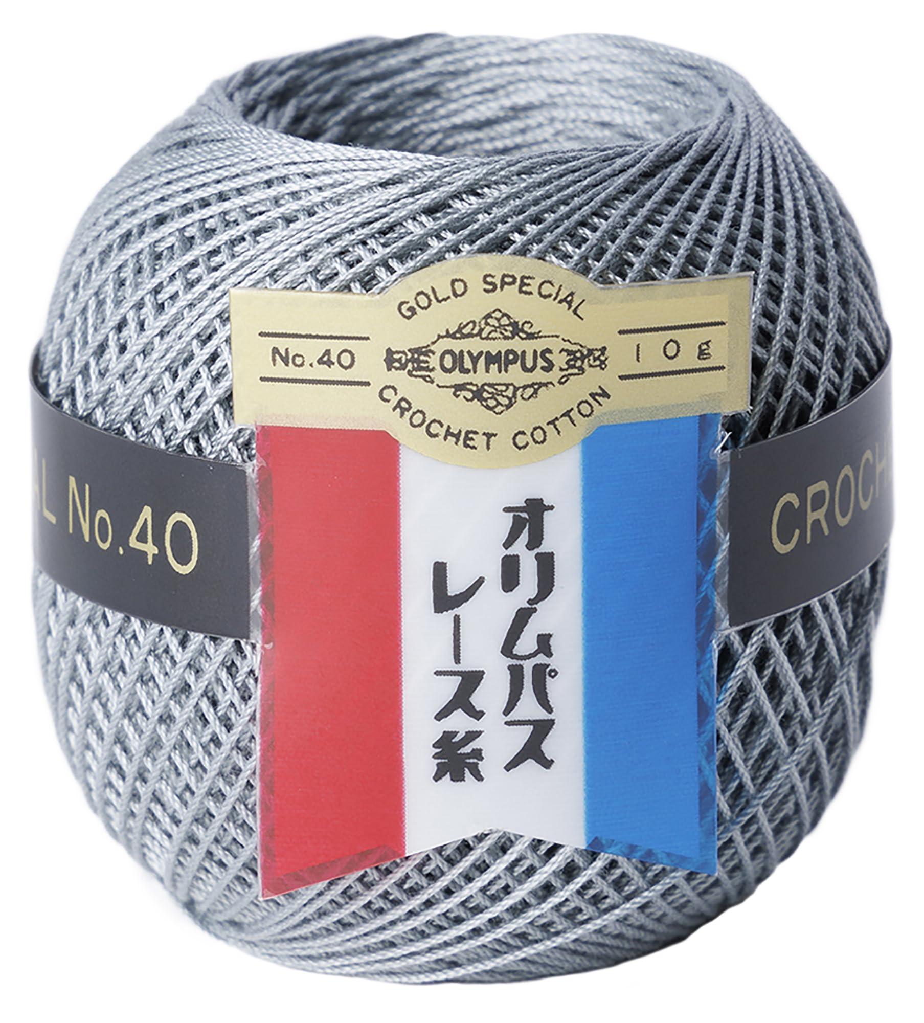 Olympus Lace Thread Gold Label No. 40 Lace Thread 10g COL. 340 Light Grayish Blue Series 10g Approx. 89m