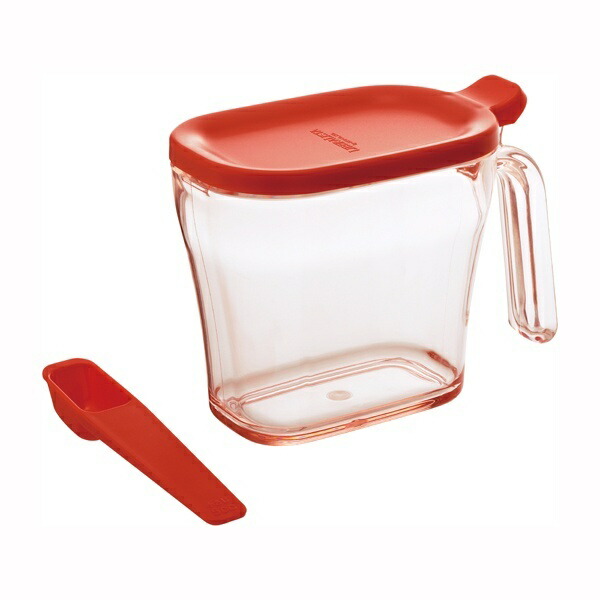 Squirrel Seasoning Container (Sugar & Salt) Red 440ml Liberista Cookpot Slim