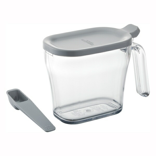 Squirrel Seasoning Container (Sugar & Salt) Light Gray 440ml Liberista Cookpot Slim