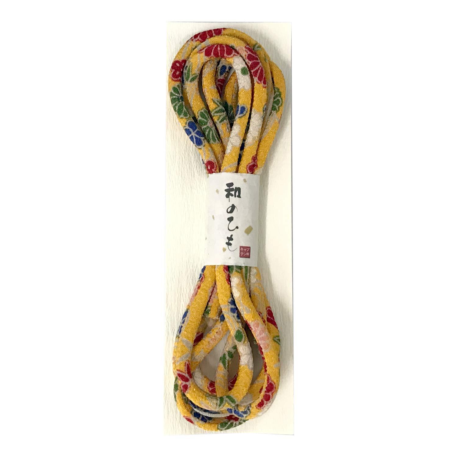 CAPTAIN88 Captain Japanese Cord (Chirimen Yuzen) 5mm × 1.8m Roll #1 Yellow CP205