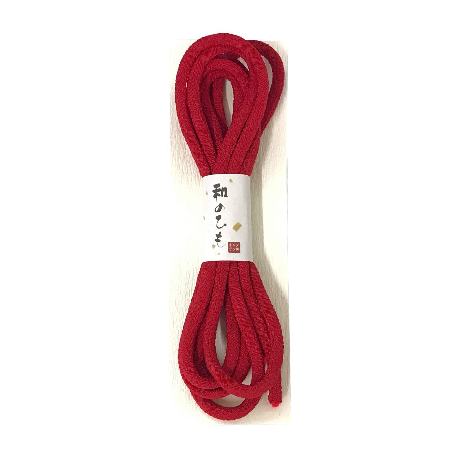CAPTAIN88 Captain Japanese Cord (Chirimen) 5mm × 1.8m Roll #11 Red CP205