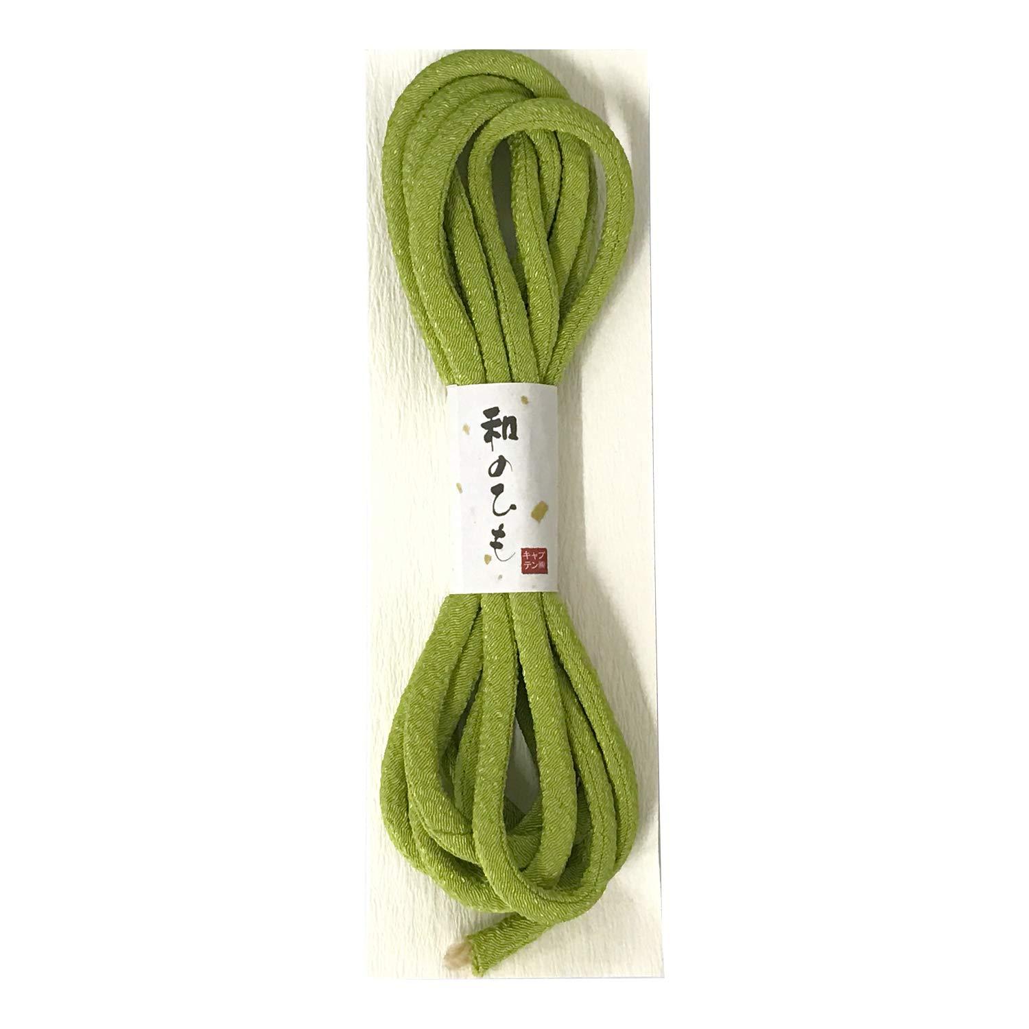CAPTAIN88 Captain Japanese Cord (Chirimen) 5mm × 1.8m Roll #12 Matcha CP205