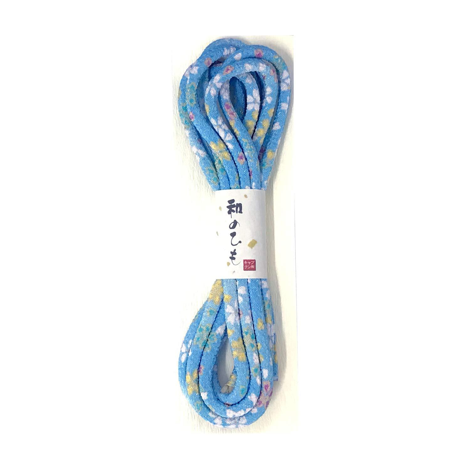 CAPTAIN88 Captain Japanese Cord (Chirimen Yuzen) 5mm × 1.8m Roll #26 Sakura × Light Blue CP205