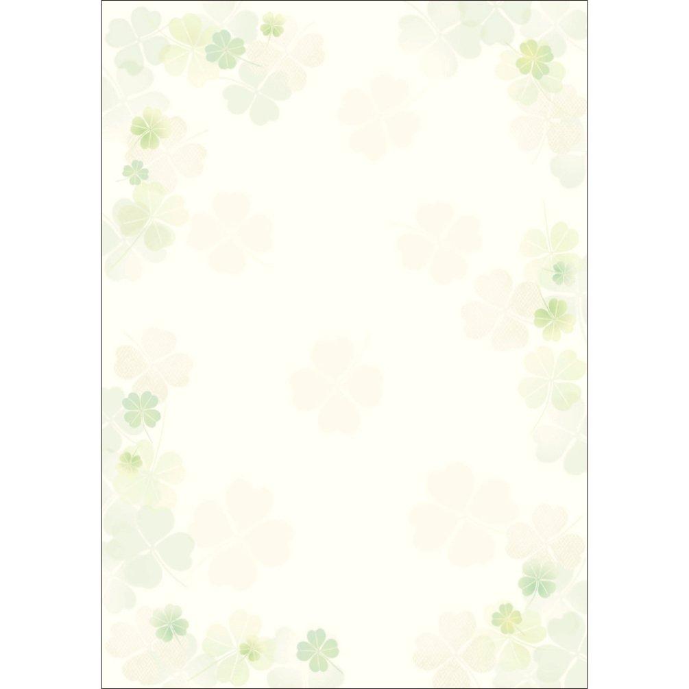 Sasagawa Taka Brand Japanese Pattern Paper Wagokoro 4-1026 Four-Leaf Clover A4 10 Sheets