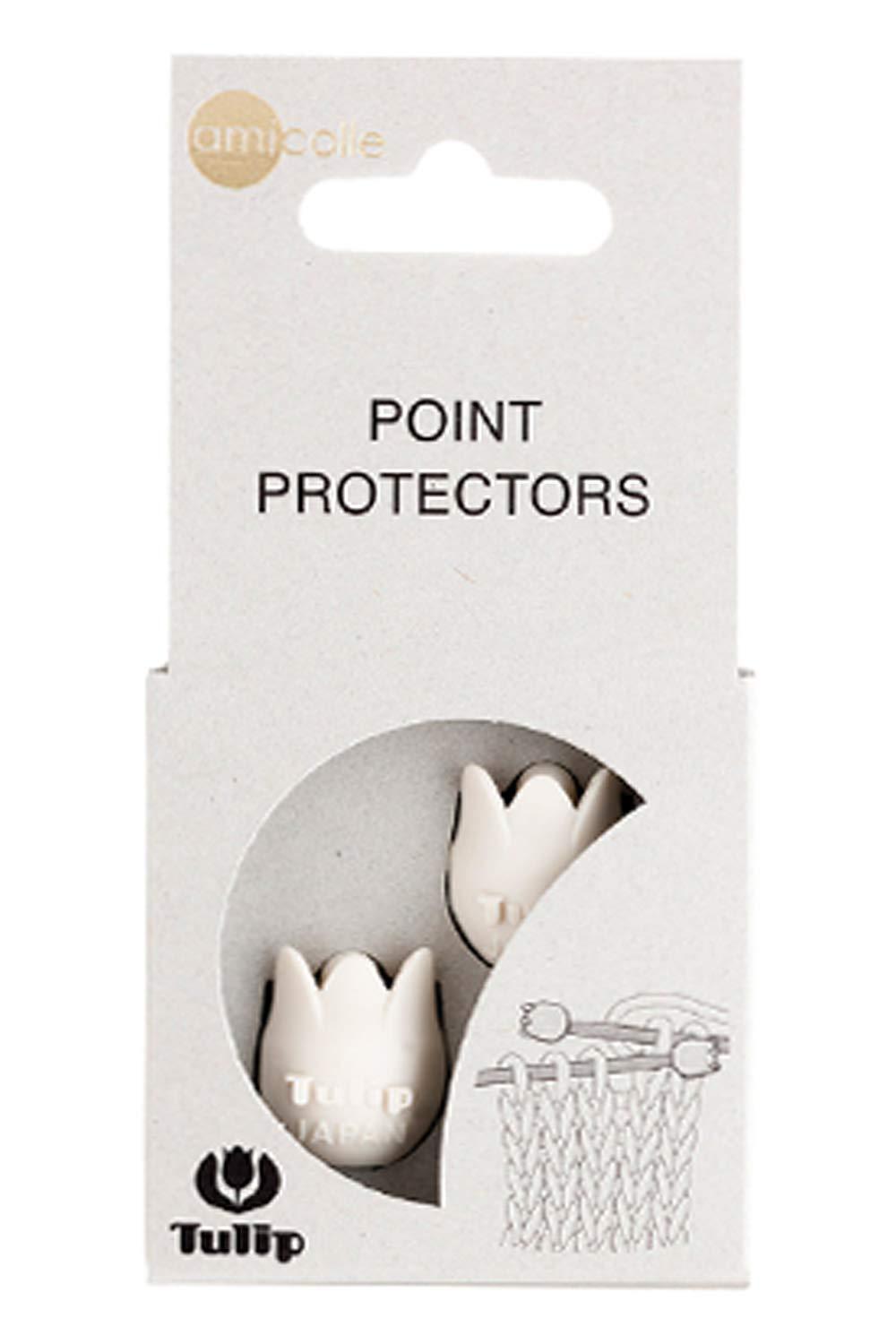 Knitting Supplies ‘amicolle Knitting Needle Caps (Large) 2-Pack White AC-048’ Tulip