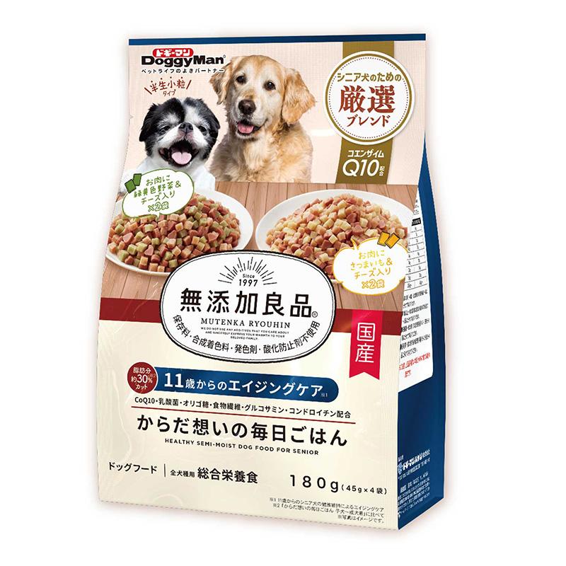 Additive-Free Premium Quality Daily Meals for Your Body's Well-Being Aging Care for Dogs 11 Years and Older 180g (45g × 4)