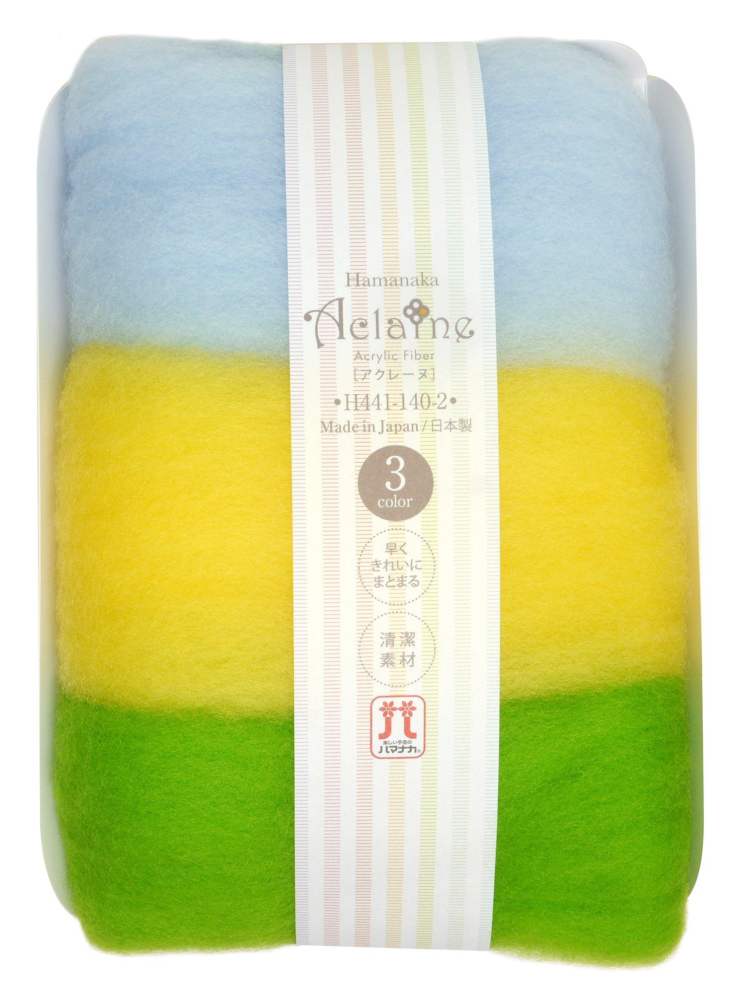 Hamana Wool Felt Acryne 3-Color Set Blue Each Color 8g H441-140