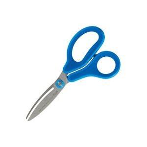 Plus Scissors Fit Cut Curve Jr. Junior Children's Fluorine-Coated Adhesive Tape Glue Non-Sticky SC-145MF Blue 34-670