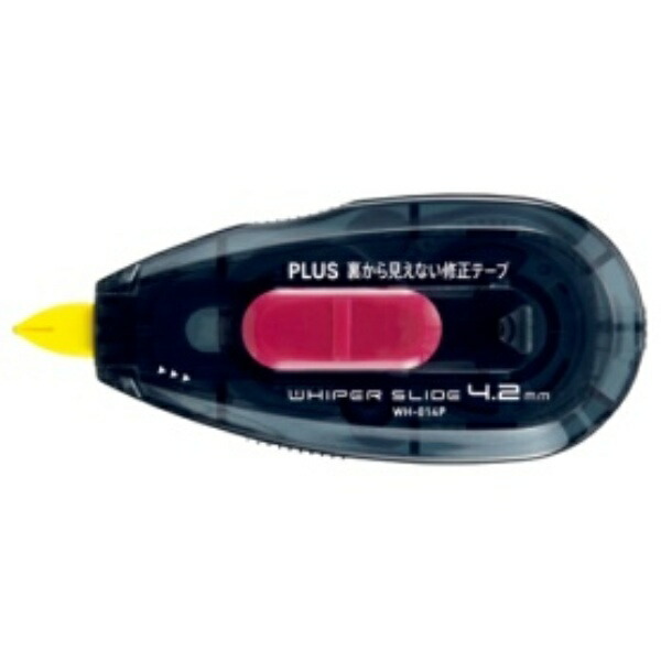 Plus Correction Tape Whipper Correction Tape Invisible from the Back 4.2mm Black Pink 47-613