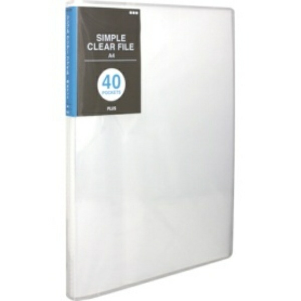 Plus Clear File Simple Clear File A4 40-Pocket Clear 98-197