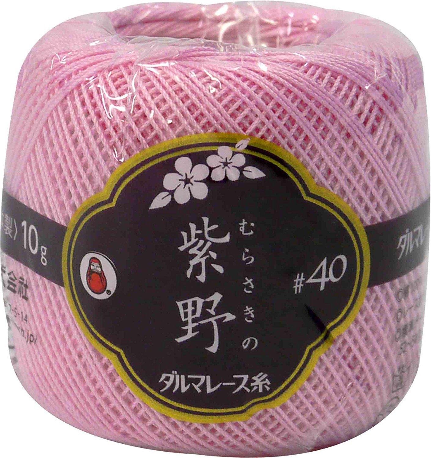 Yokota Daruma Lace Thread #40 Murasakino 10G Roll 2340 Col.6