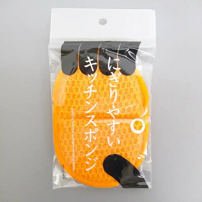 Easy-grip kitchen sponge, orange