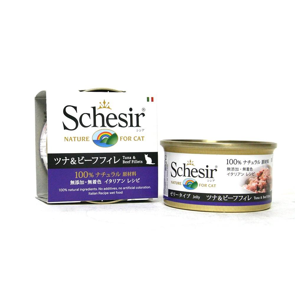 Schesir No Additives No Artificial Colors Adult Cat Food Schesir Tuna & Beef Fillet 5g Tuna & Beef Fillet 85g